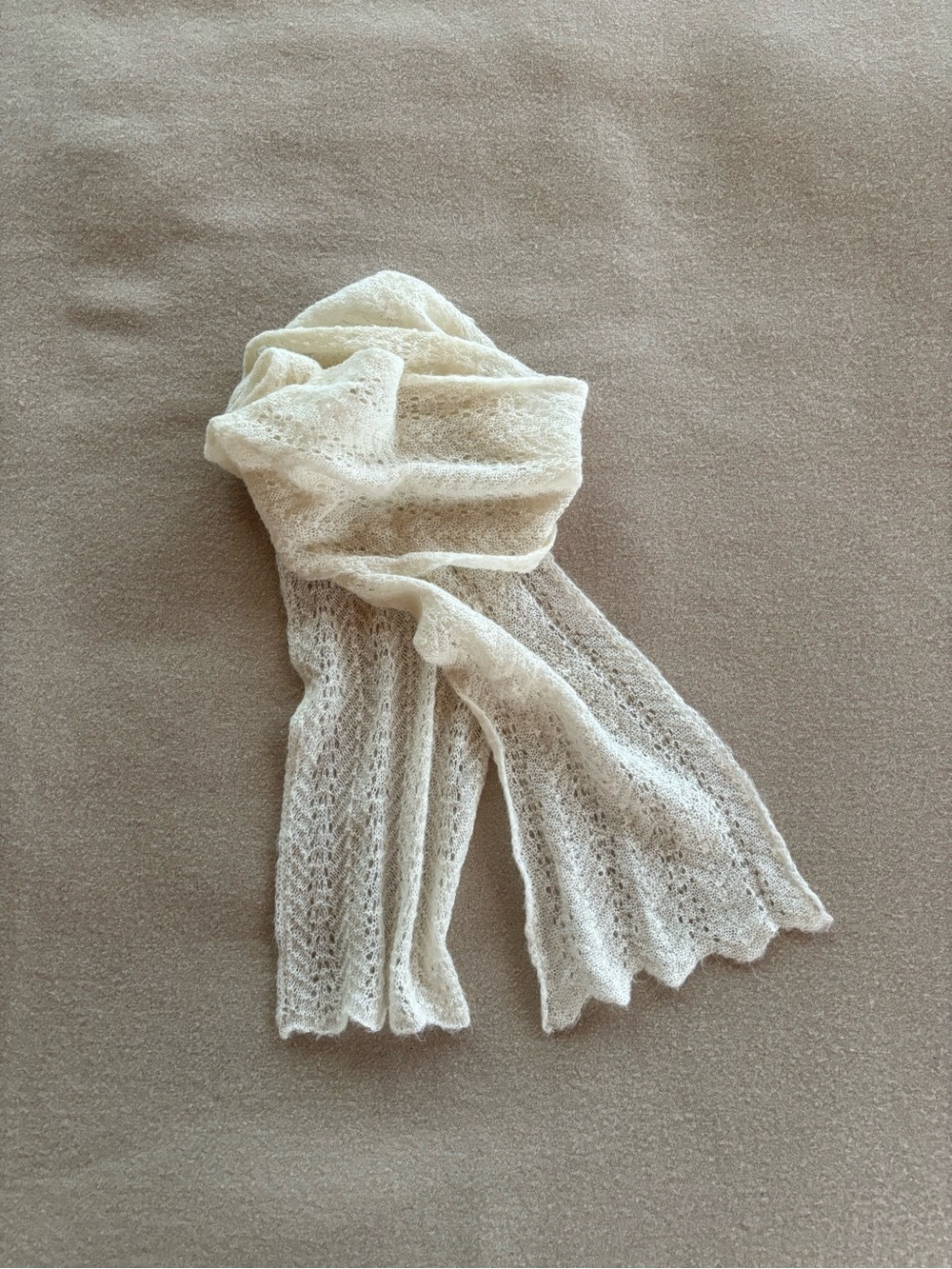 Hand Knit Wool Scarf
